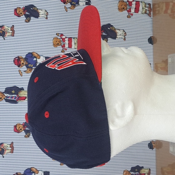 Atlanta Braves Cooperstown Collection block lettering blue & red snapback hat - Picture 4 of 9